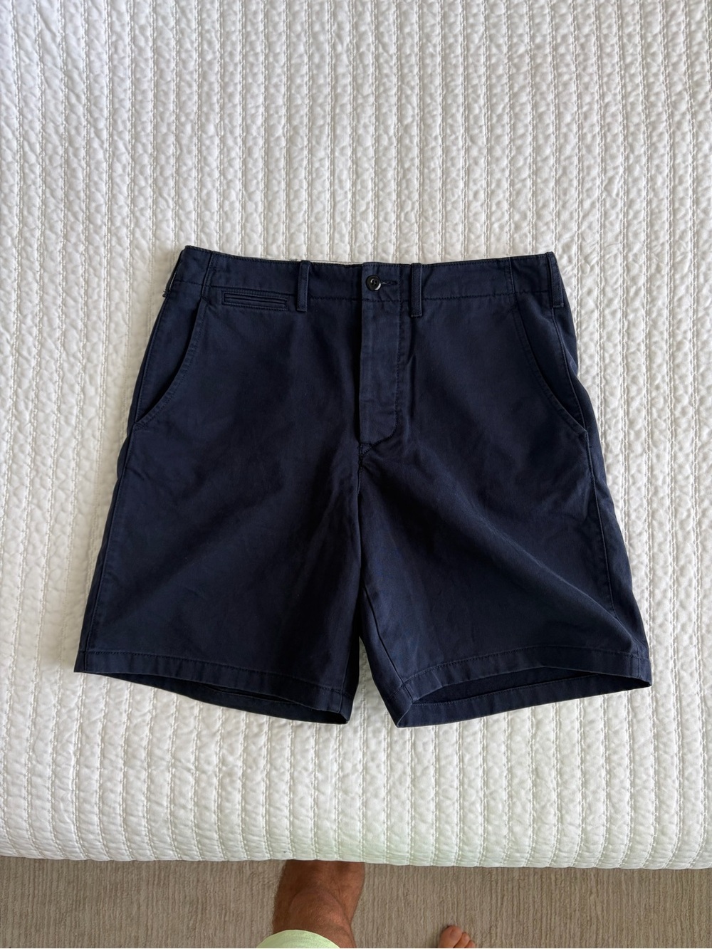 Wallace & Barnes Navy 100% cotton field shorts men’s 31–8 inch
